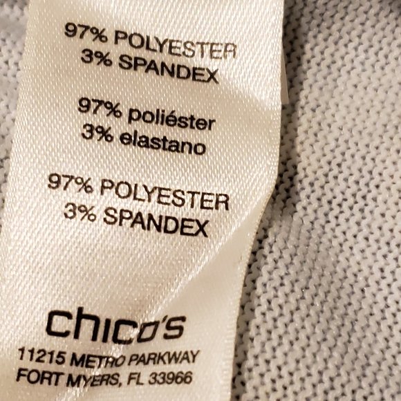 Chico's cowl neck knit ls top - size 3 - Picture 6 of 8